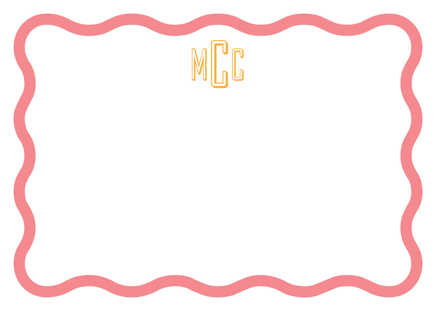 Making Waves Notecard- Classic Coral