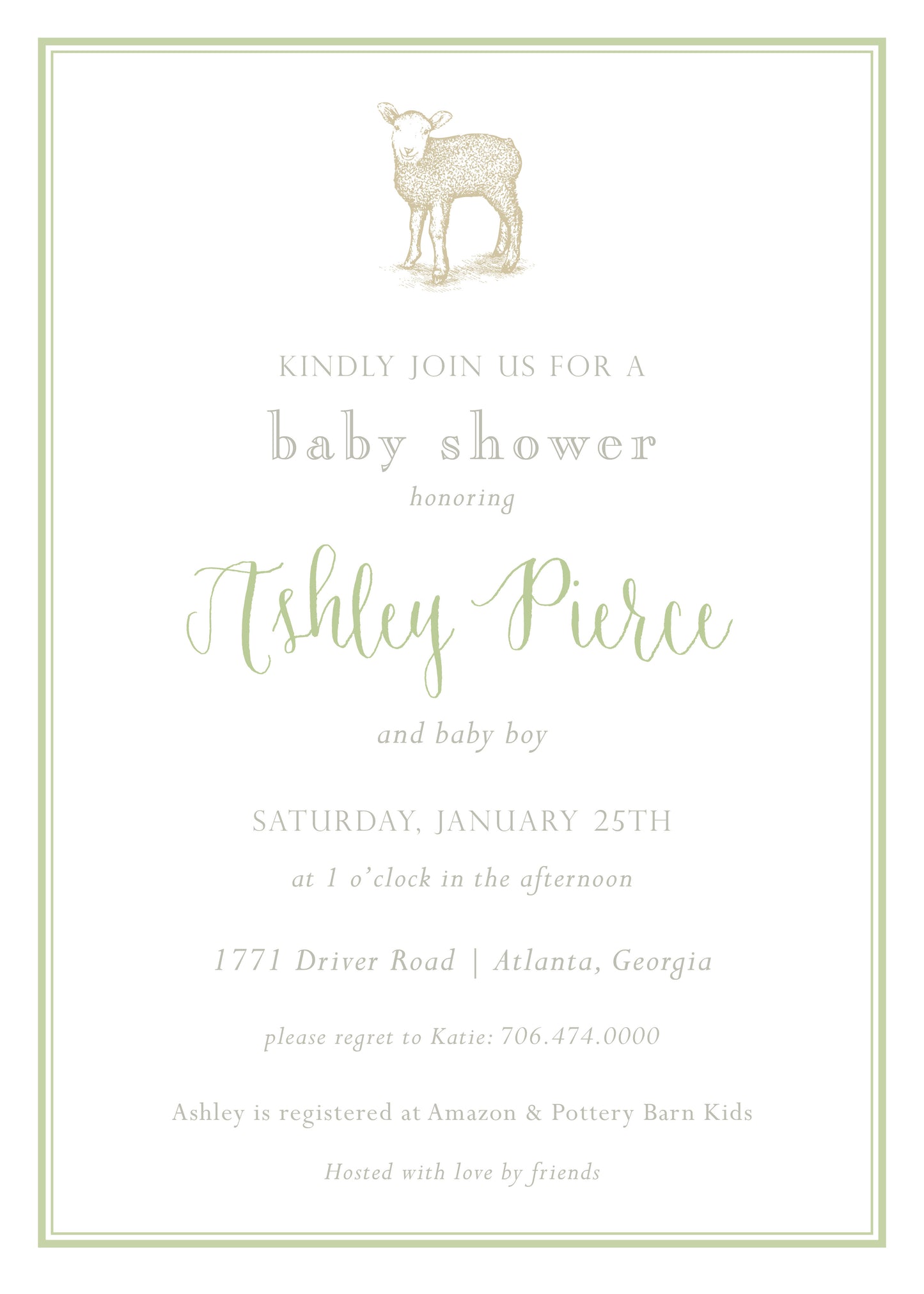 Little Lamb Invitation