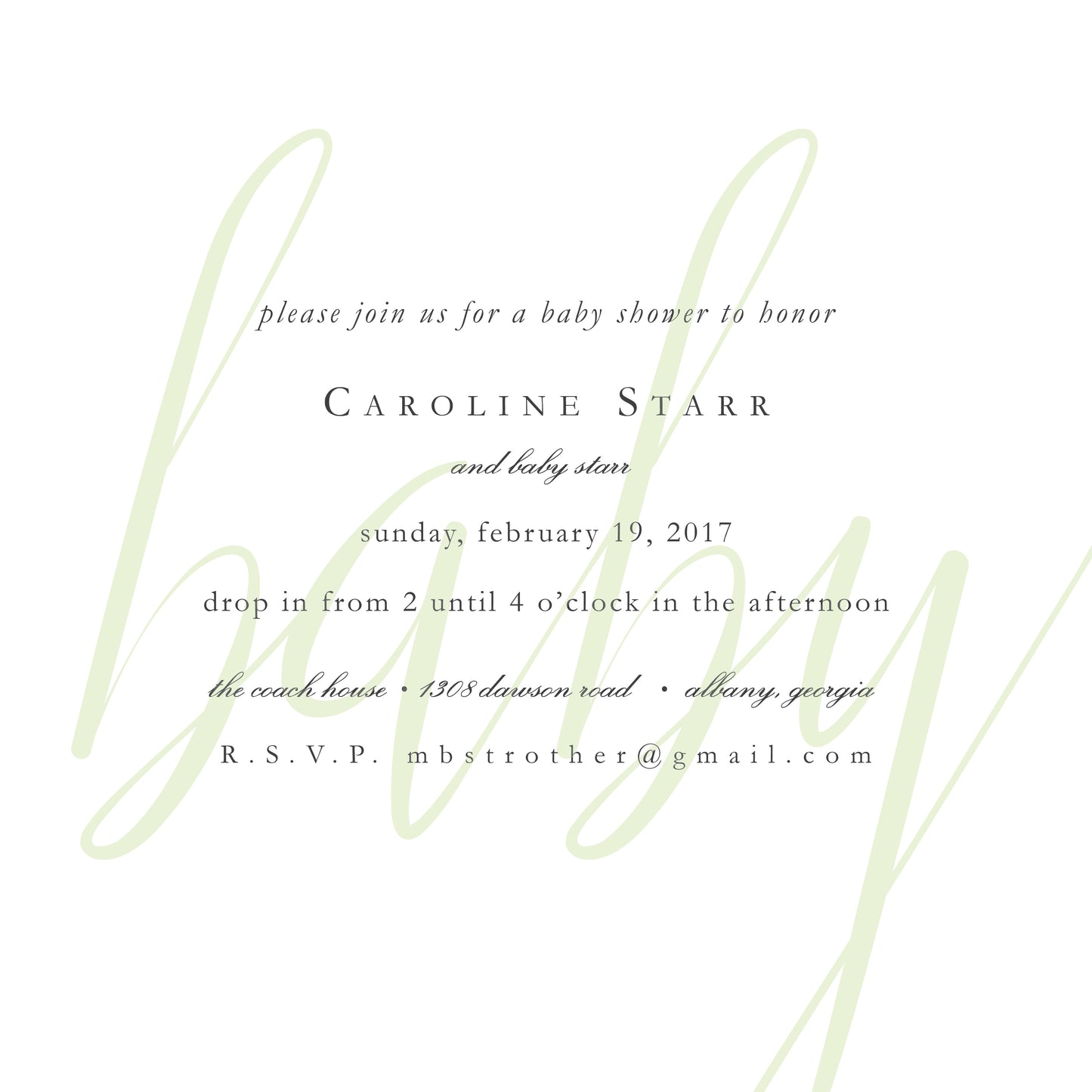 Typography Invitation
