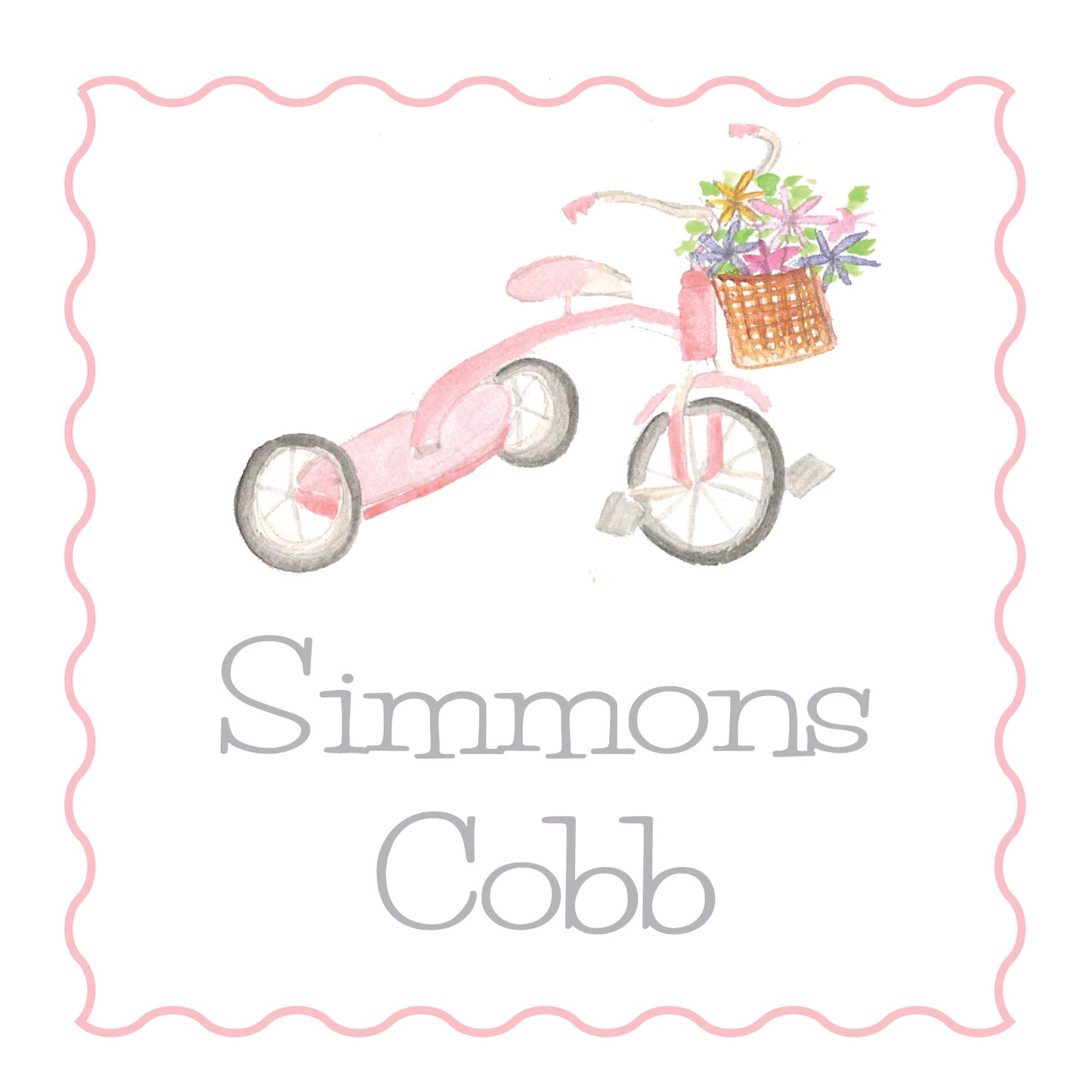 Pink Tricycle Enclosure Card