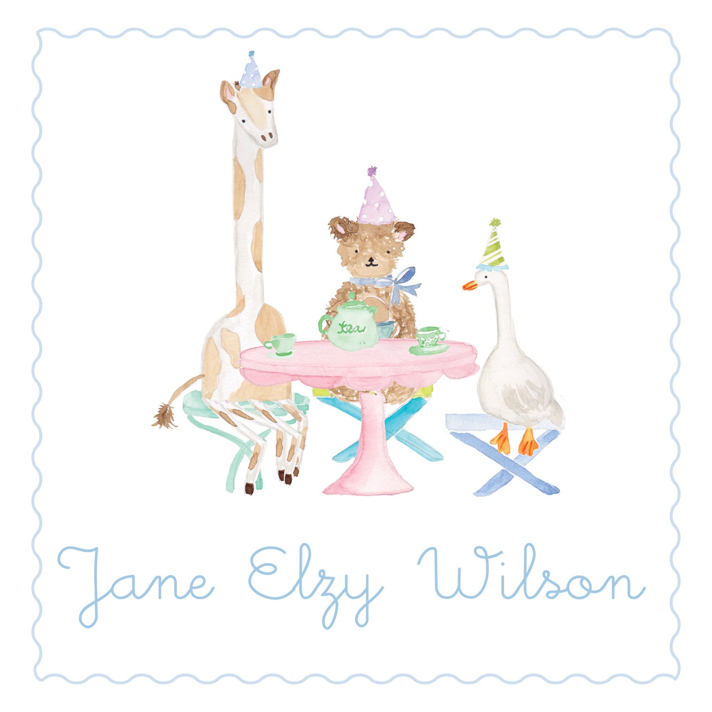 Tea Party Enclosure Card