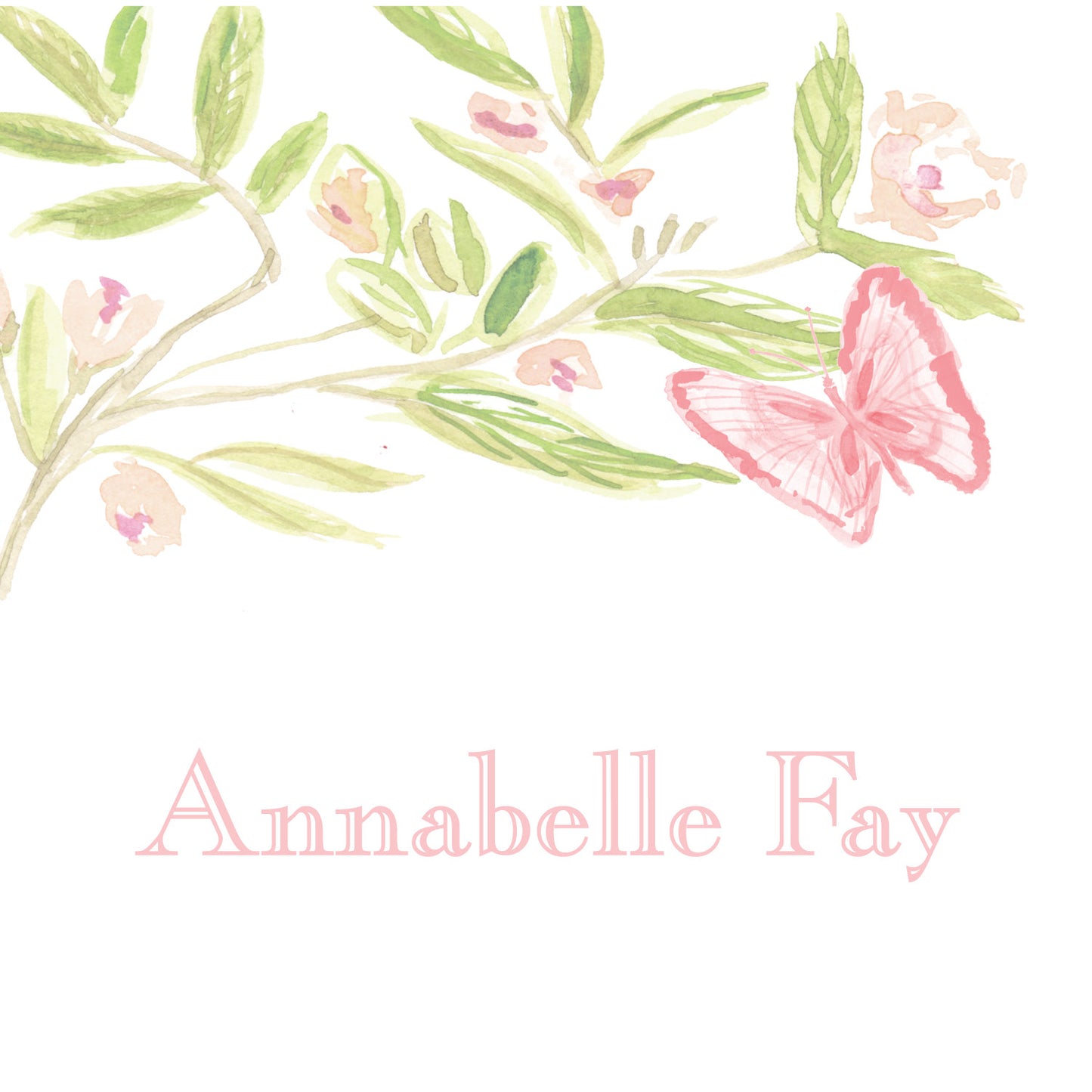 Pink Butterfly Enclosure Card