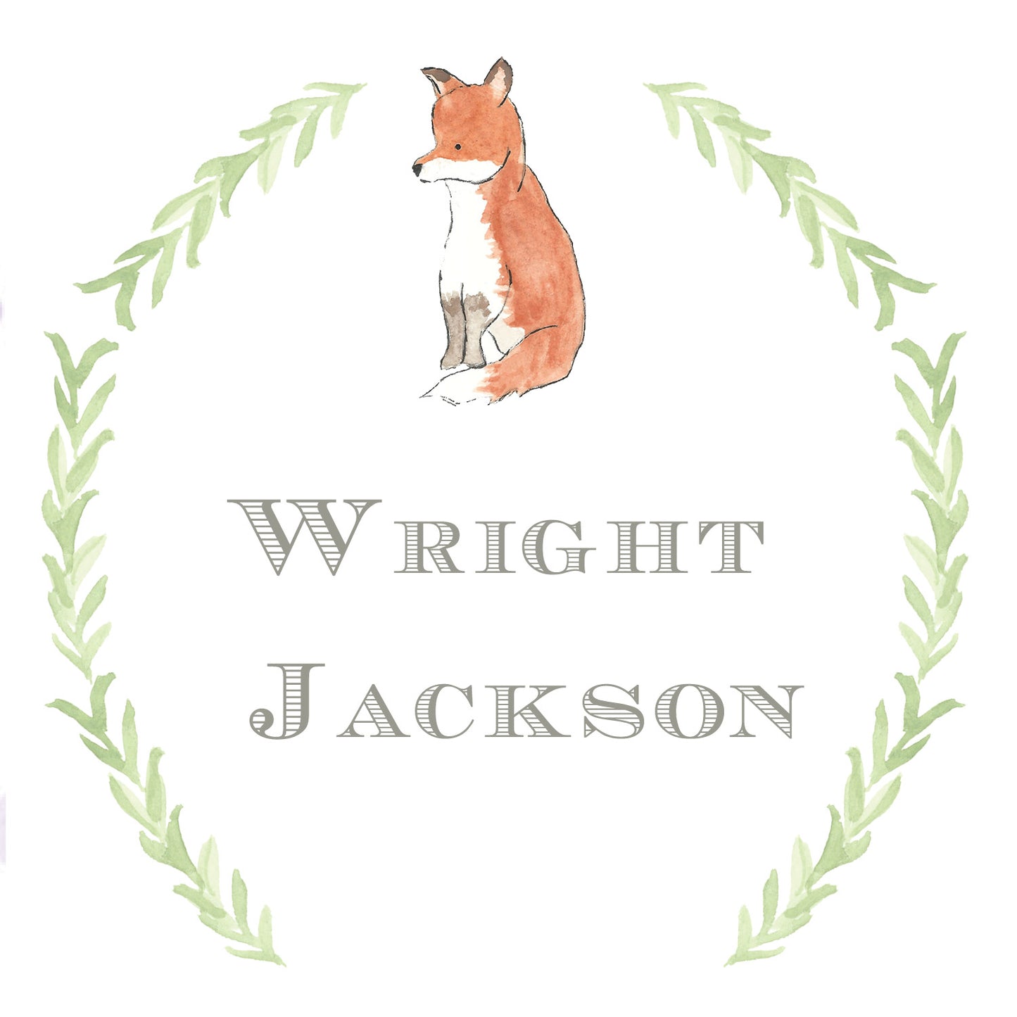 Little Fox Enclosure Card