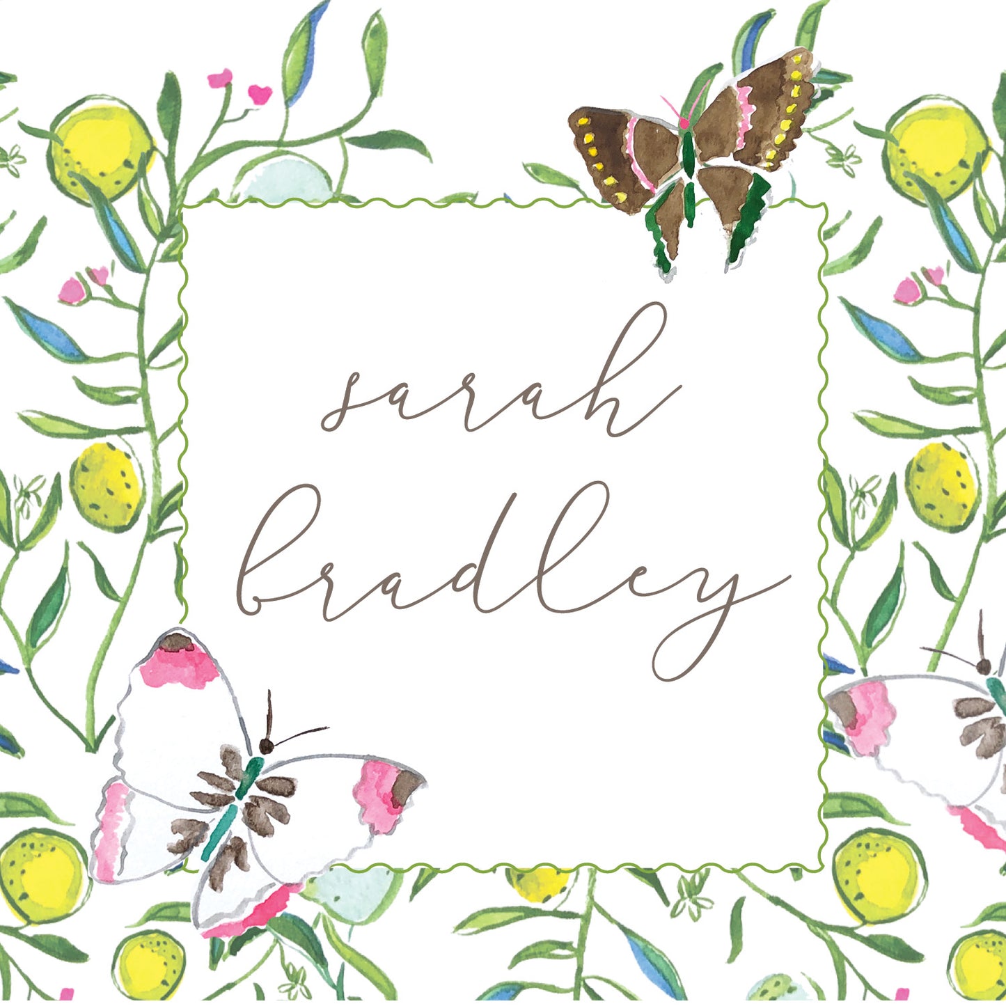 Citrus Garden Enclosure Card