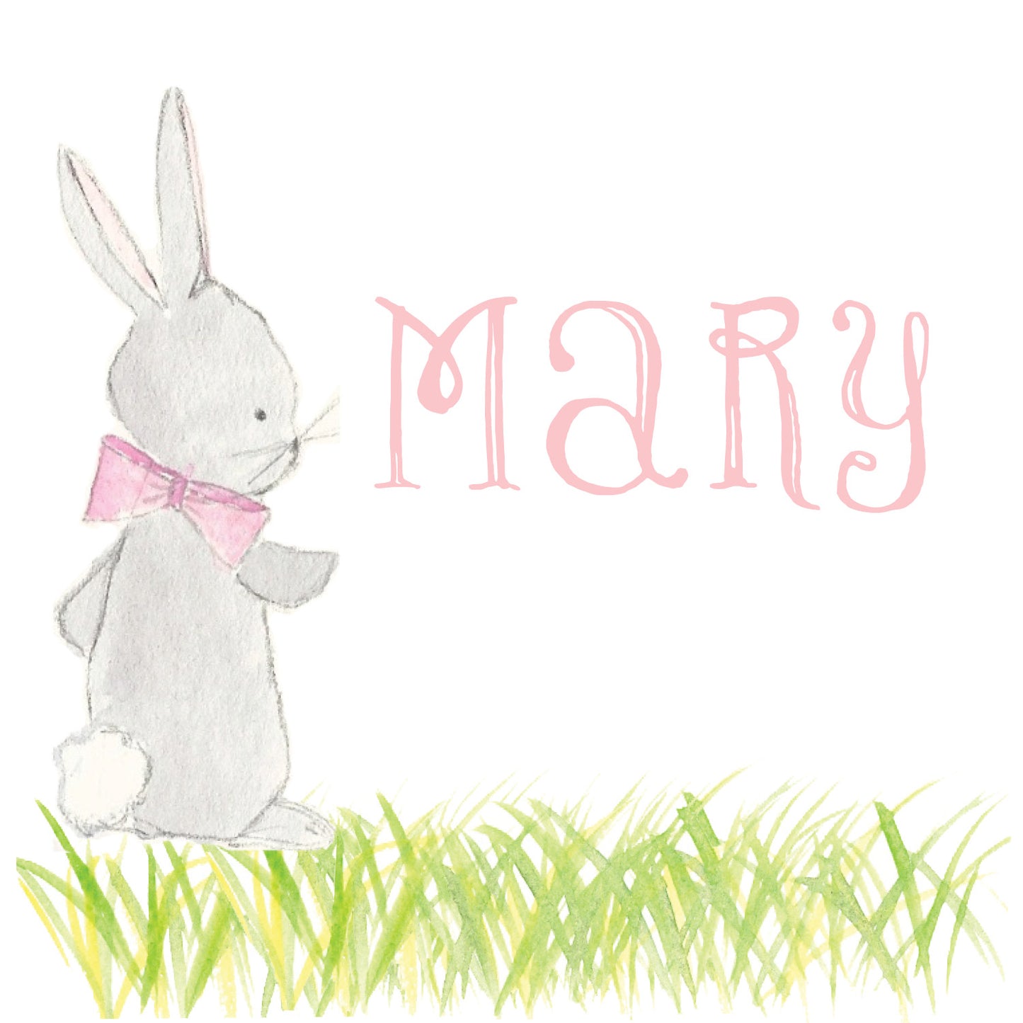 Watercolor Bunny Enclosure Card