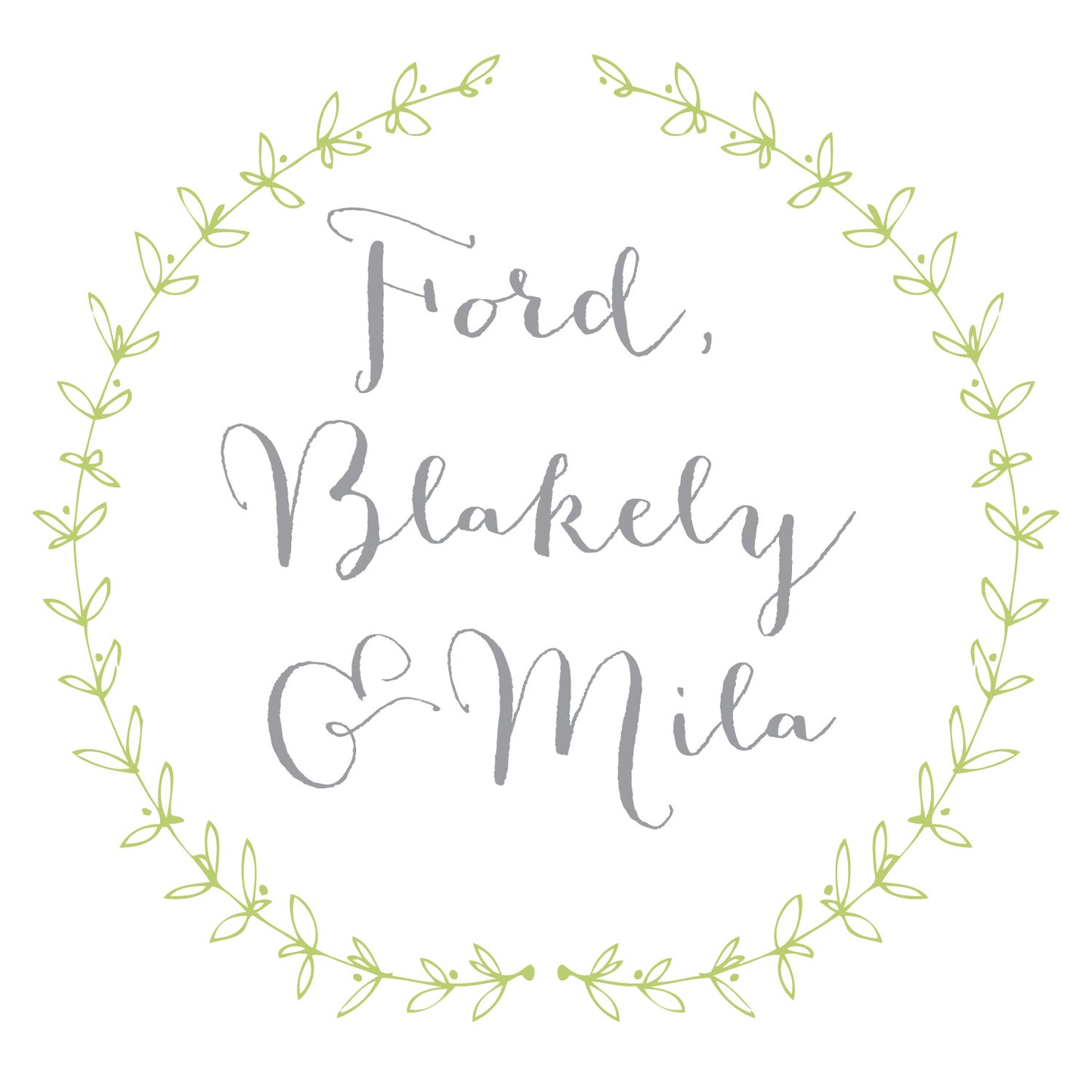 Olive Wreath Enclosure Card