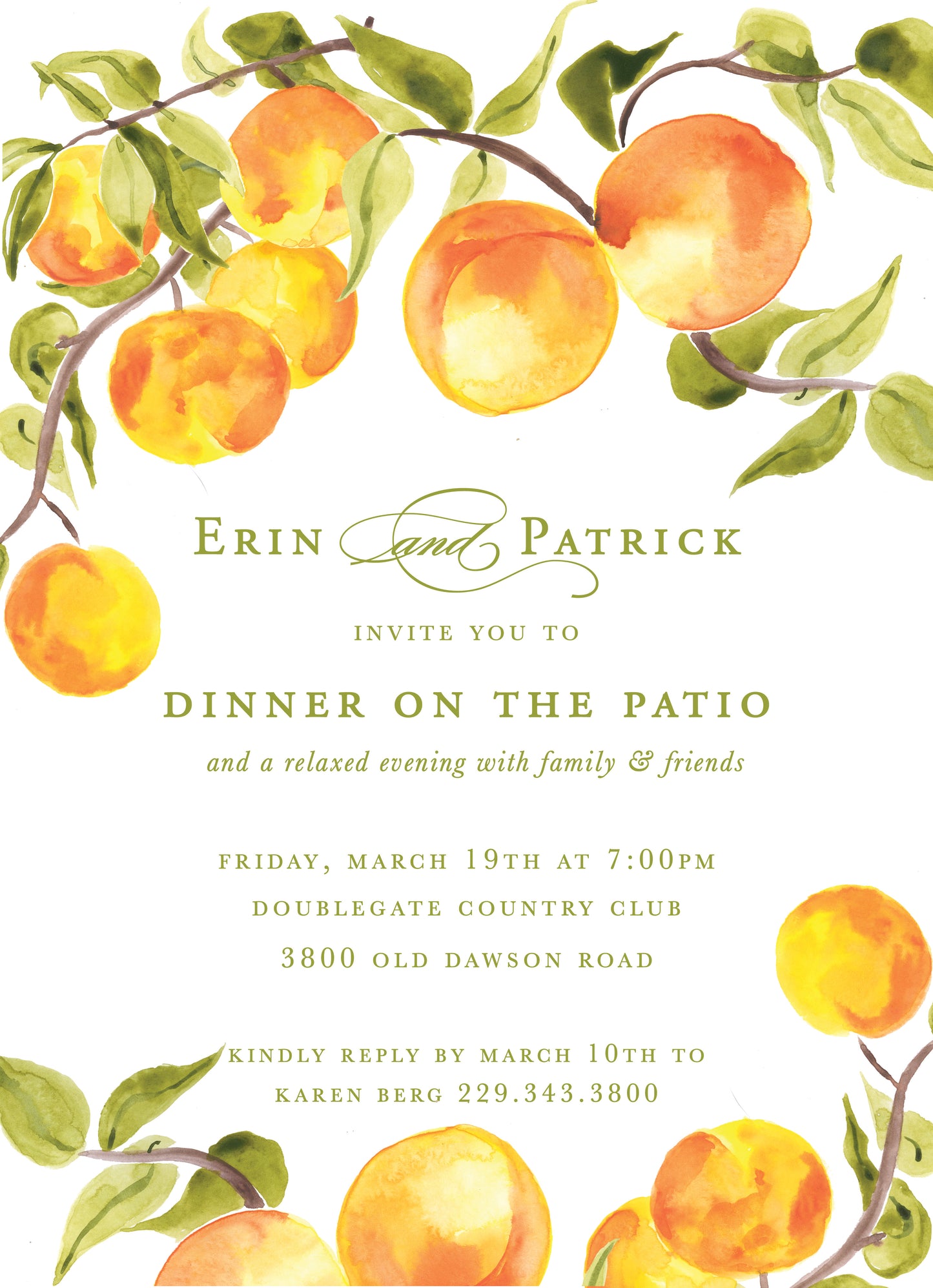 Peaches Invitation