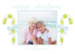 Candy Cane with Blue Ribbon Christmas Card