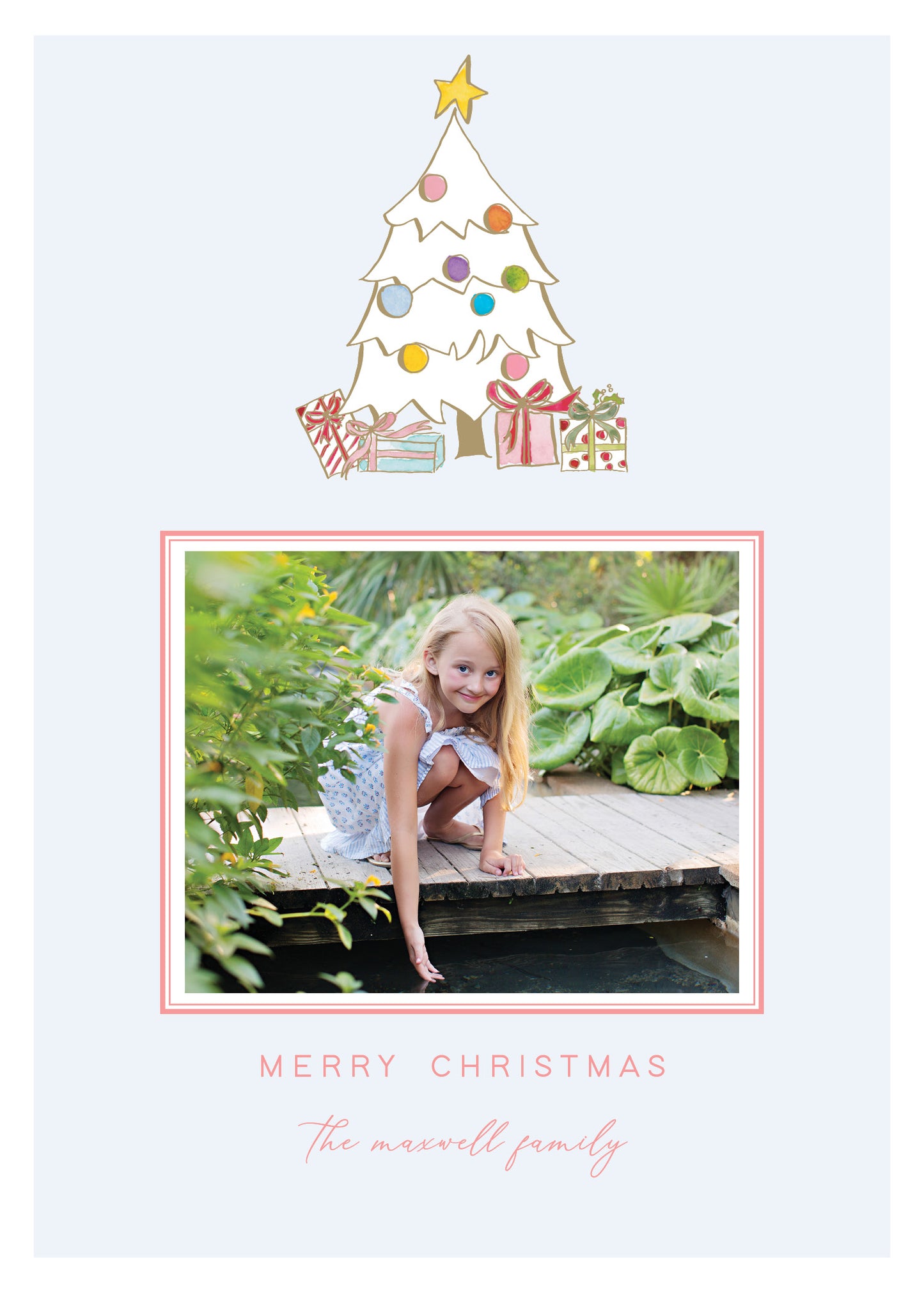 Christmas Wishes Blue Card