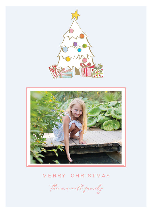 Christmas Wishes Blue Card