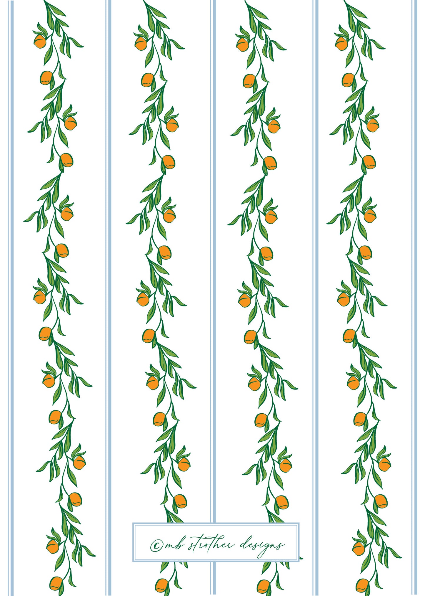 Orange Blossom Christmas Card