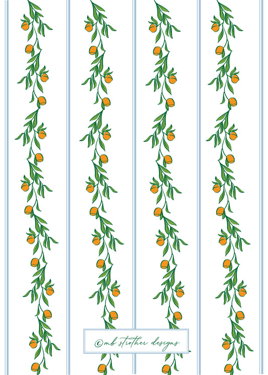 Orange Blossom Christmas Card