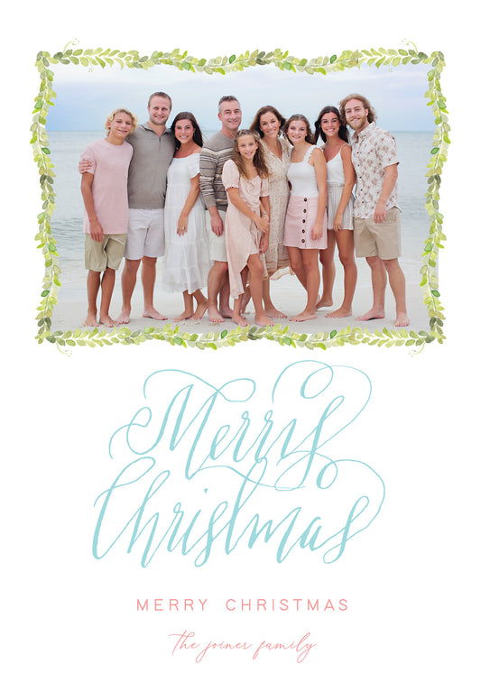 Boxwood Border Christmas Card