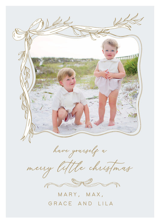 Merry Little Christmas Blue Card