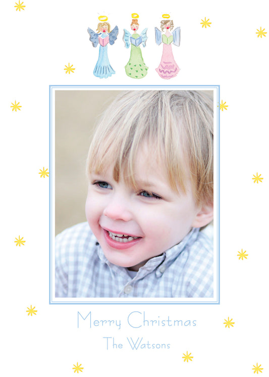 Caroling Angels Christmas Card