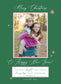 Merry and Bright Scallop Border Christmas Card