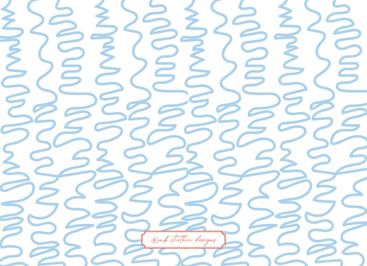 Blue Border Christmas Card