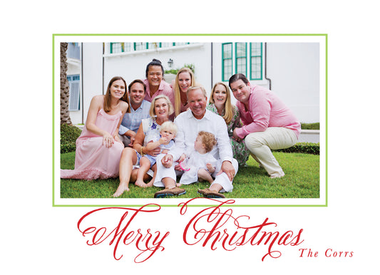 Green Border Christmas Card