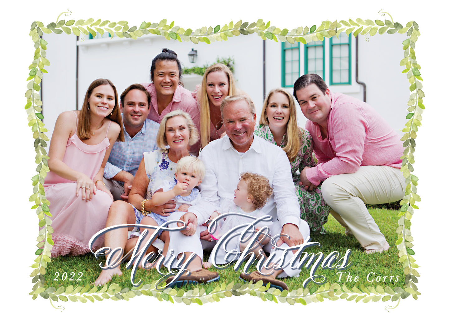 Dancing Boxwood Christmas Card