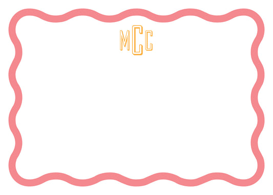 Making Waves Notecard- Classic Coral