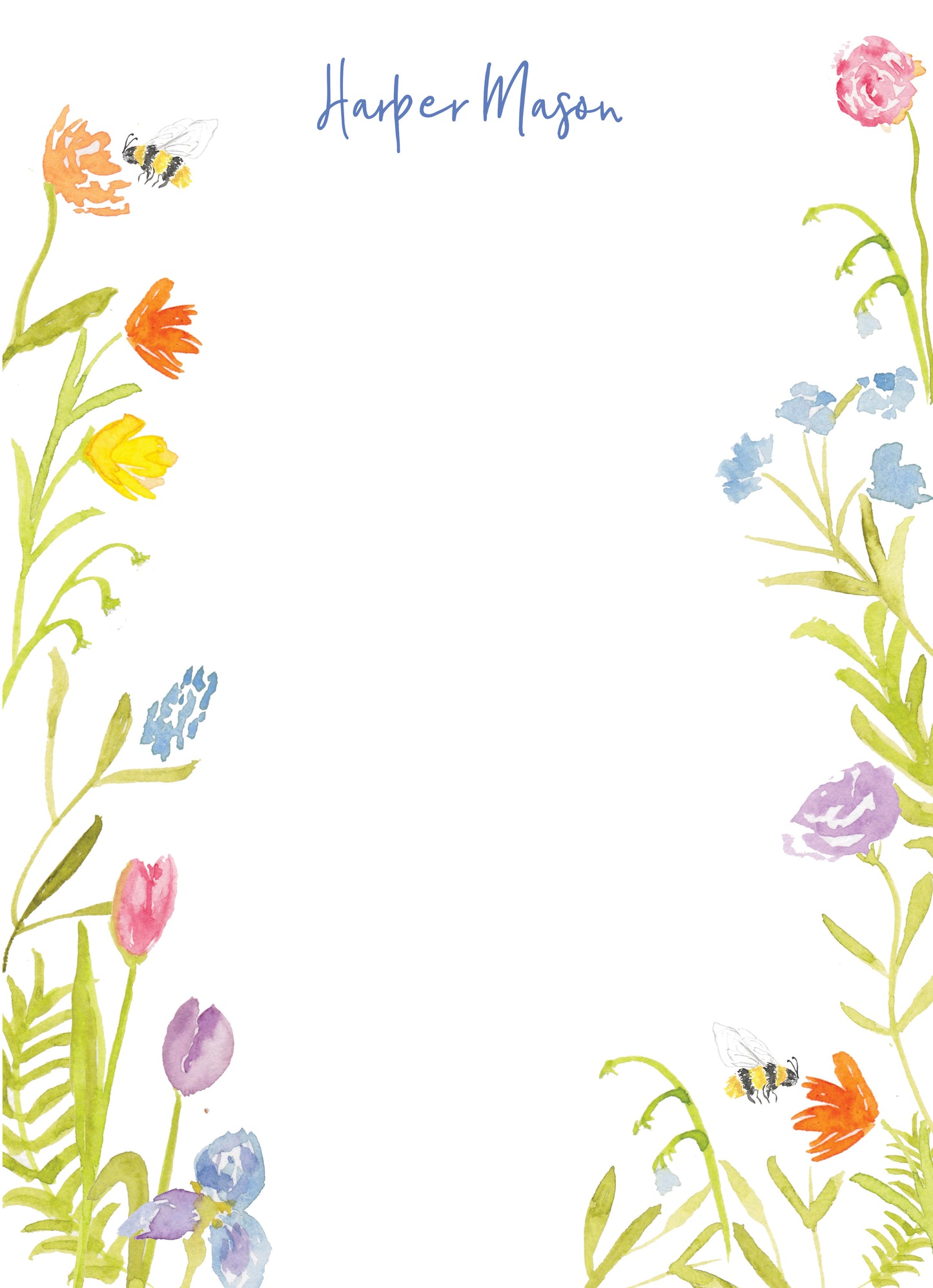 Meadow and Bee Notecard