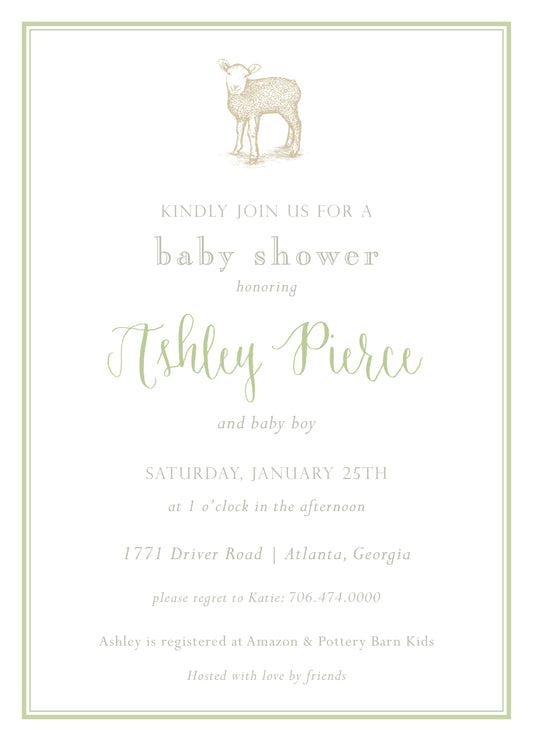 Little Lamb Invitation