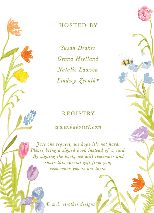 Meadow and Bee Invitation
