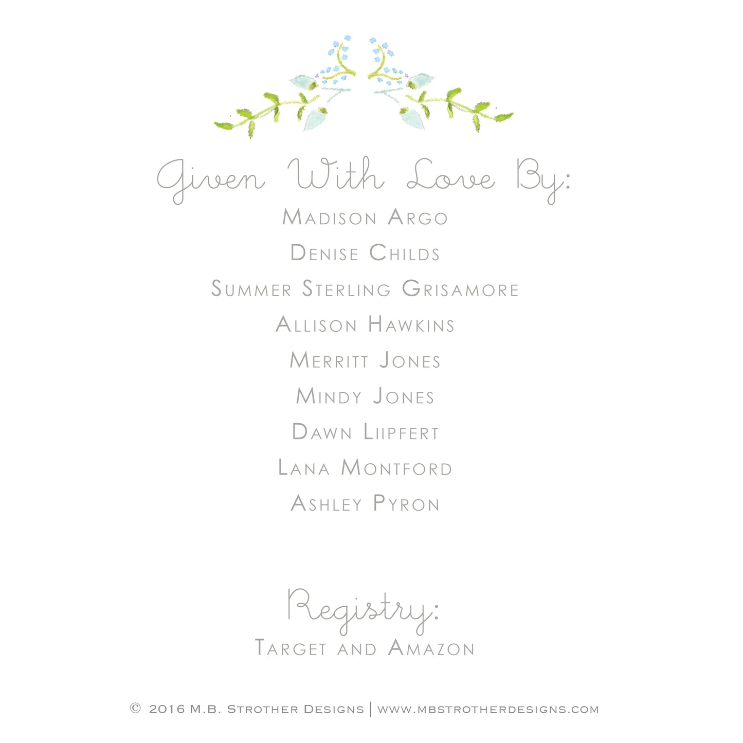 Bunny and Flower Wreath Invitation