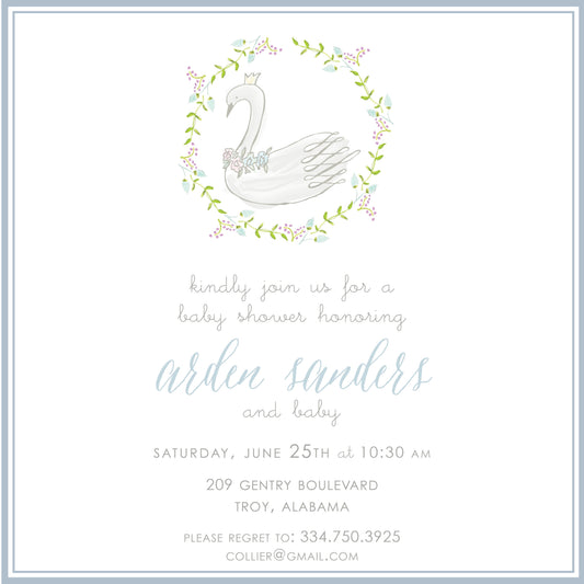 Swan Princess Invitation