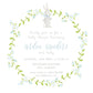 Bunny and Flower Wreath Invitation