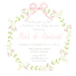 Rosebud and Pink Ribbon Invitation