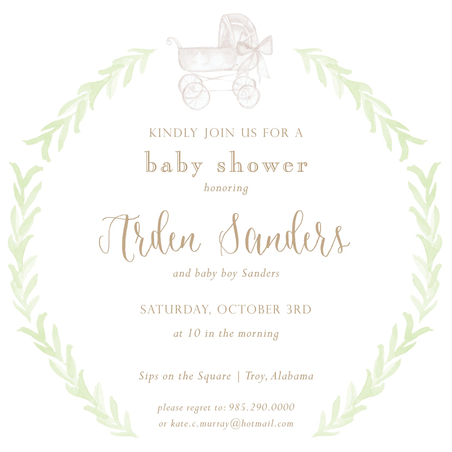 Pram Invitation