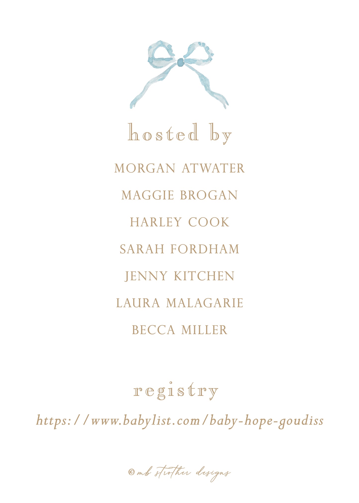 Blue Ribbon Invitation