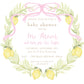 Ribbon and Lemon Invitation