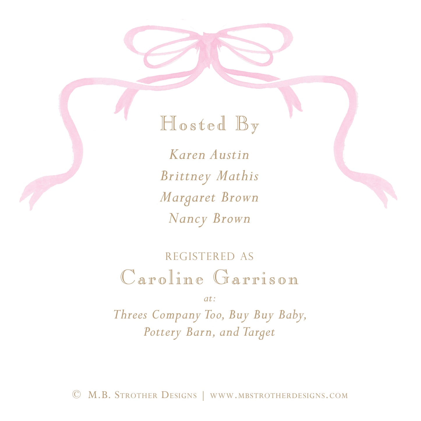 Ribbon and Lemon Invitation