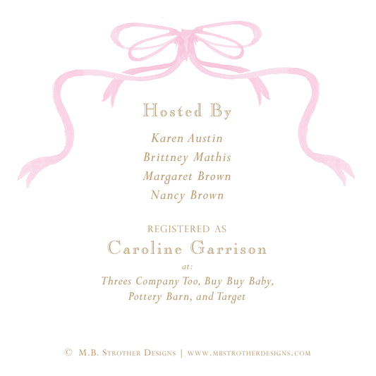 Ribbon and Lemon Invitation