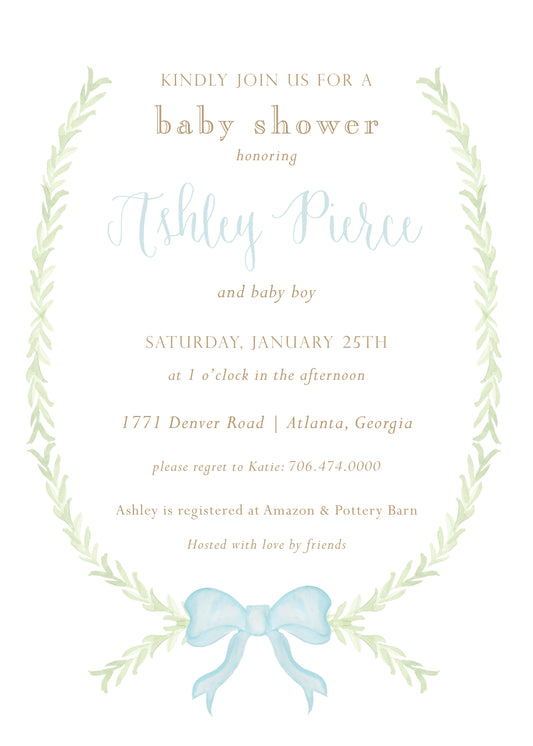 Blue Ribbon Invitation