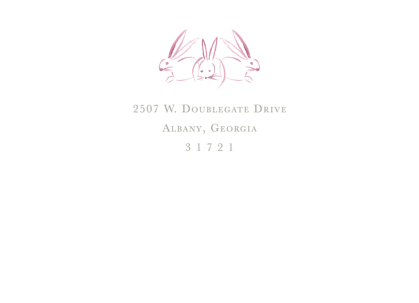 Bunny Invitation with Abstract Background