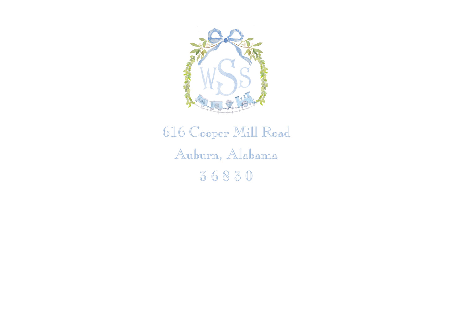 Train Baby Boy Invitation