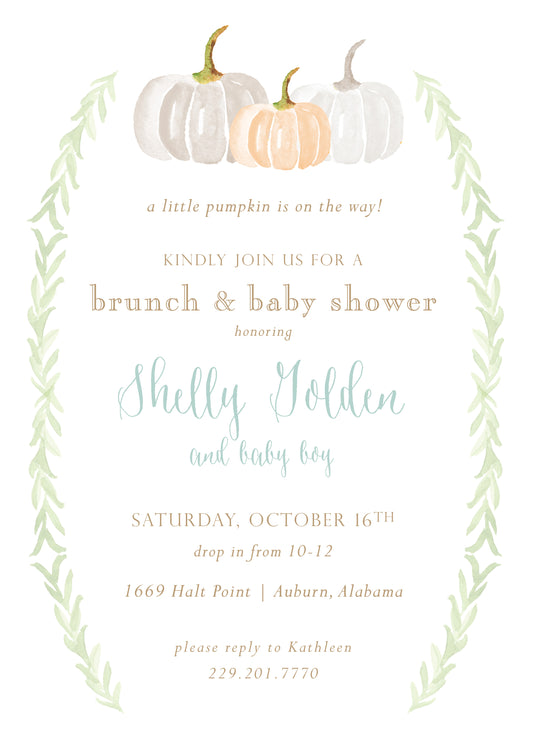Pumpkin Trio Invitation
