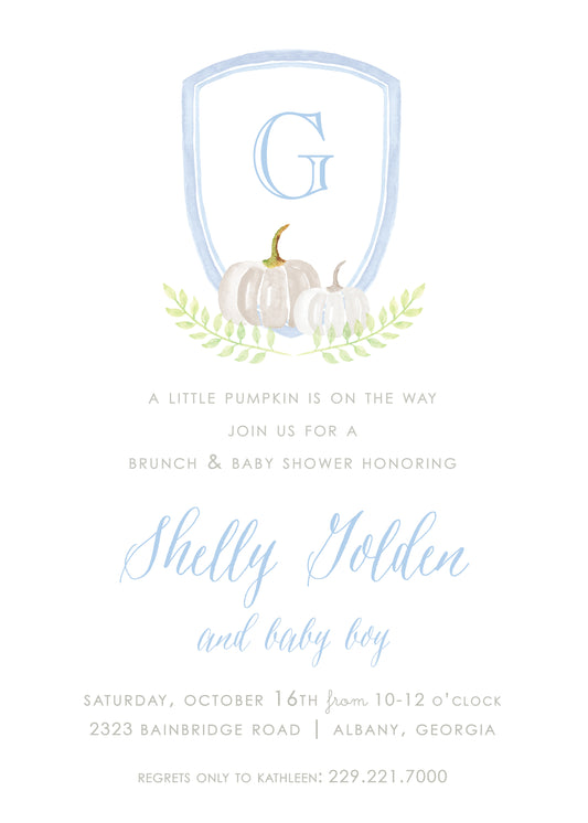 Pumpkin Crest Invitation