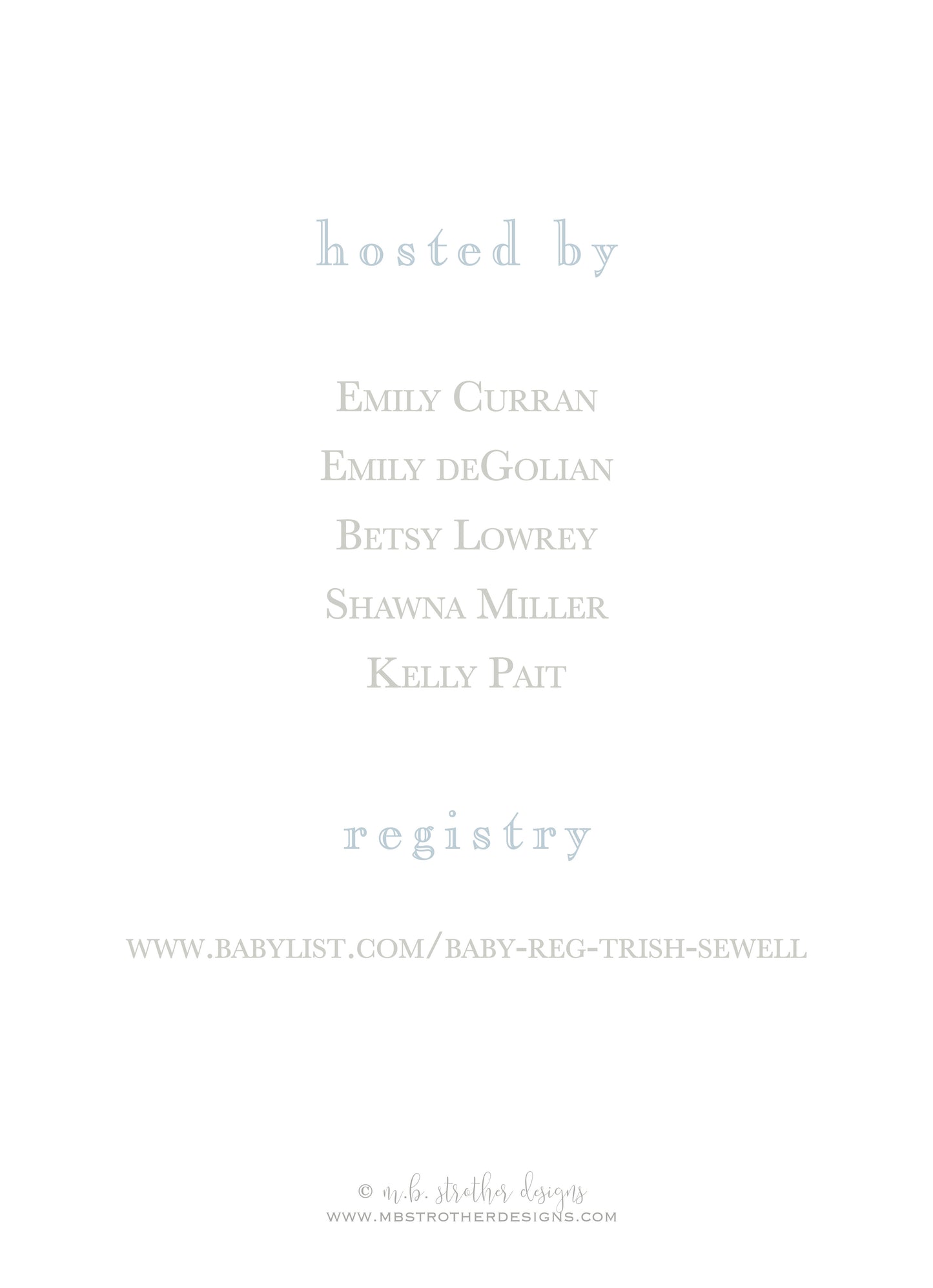 Hydrangea and Buffalo Check Invitation