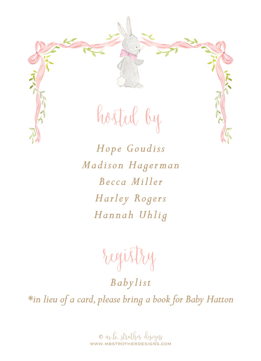 Bunny and Bows Invitation