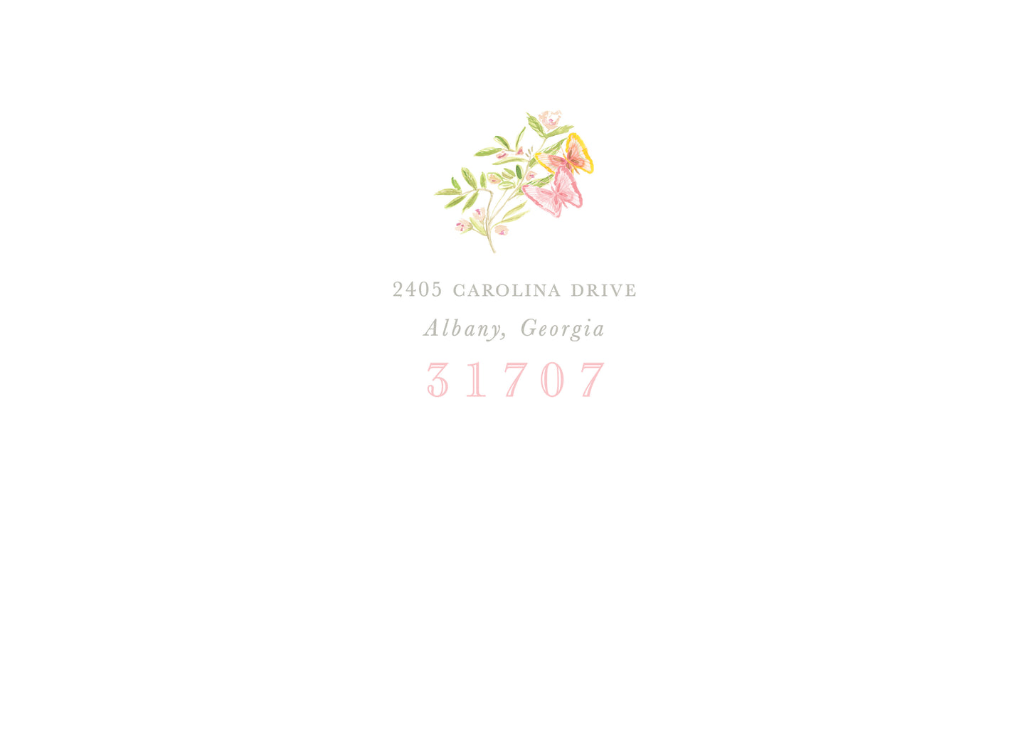 Pink and Yellow Butterfly Garden Invitation