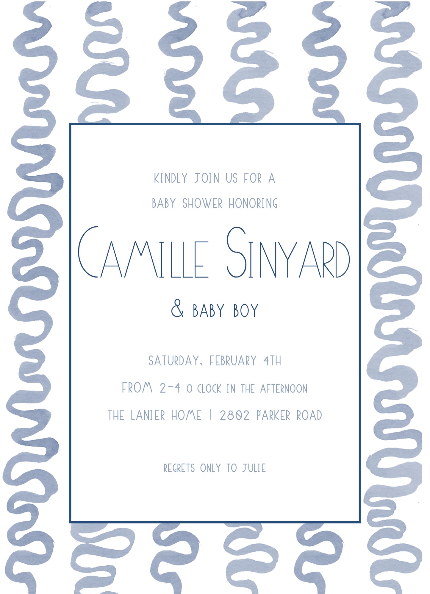 Abstract Watercolor Invitation