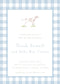 Gingham and Watercolor Dog Invitation