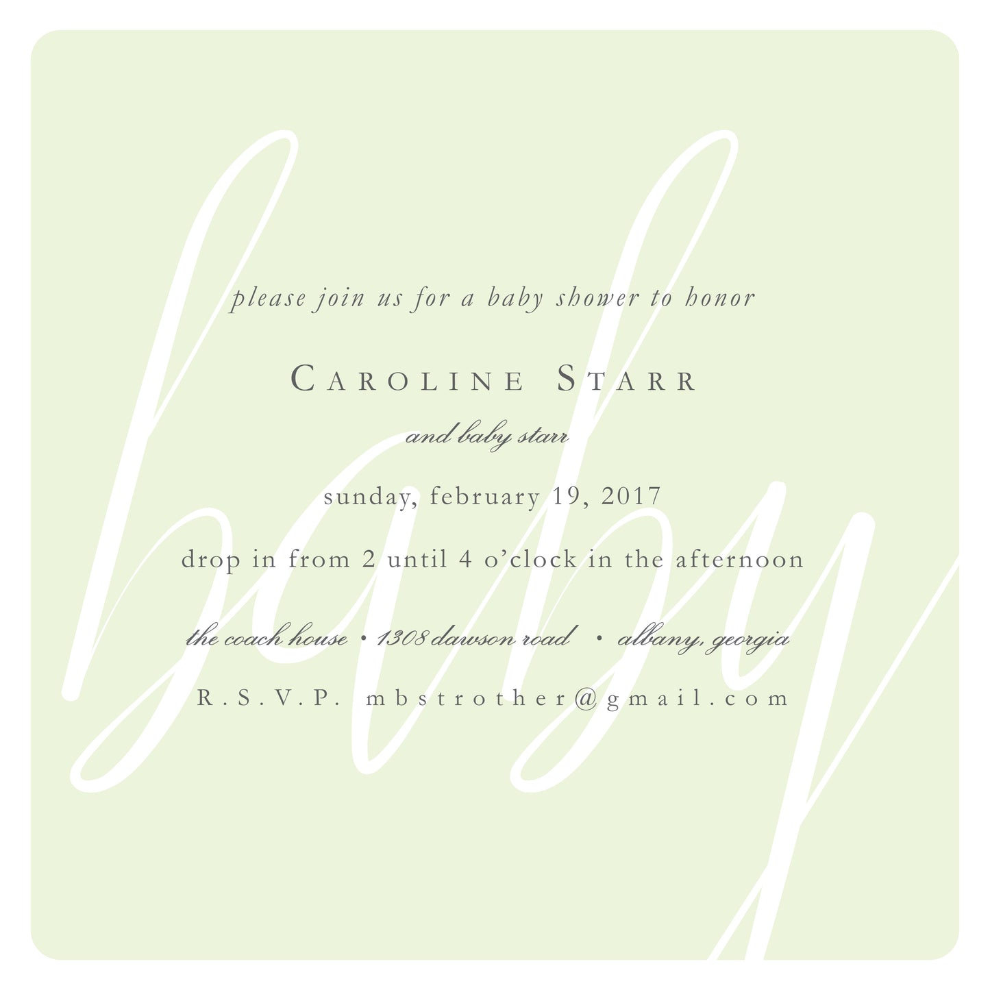 Typography Invitation