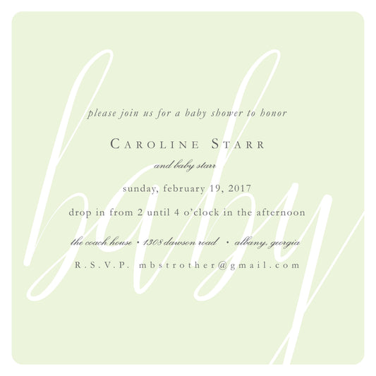 Typography Invitation