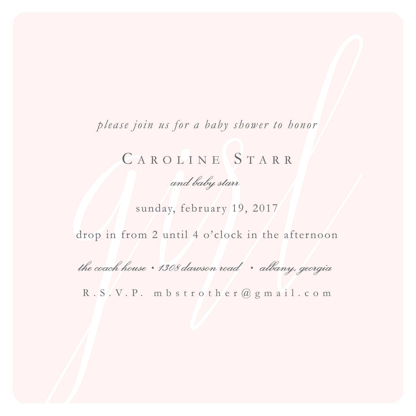 Typography Invitation