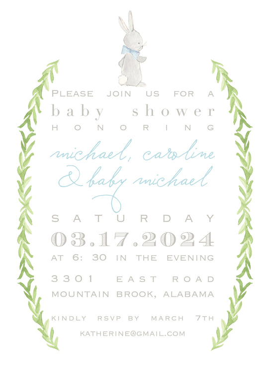 Bunny and Laurel Invitation